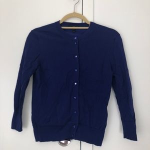 Jcrew Deep Blue Purple Cardigan Comfortable Cute